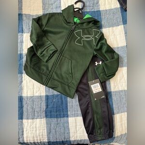 Under Armour Jacket & Pant Set // Green and Black
